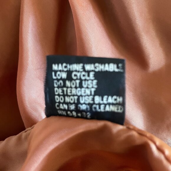 Members Only Bomber Jacket, Front Zip Closure, Tan, Brown,  Front Pockets, 46 - Picture 7 of 9